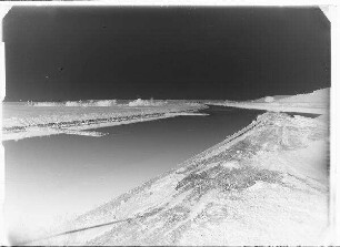 Staustufe Garstadt. Blick auf das unterstromige Ende des Durchstichs. Schweinfurter Pegel = 45 cm.