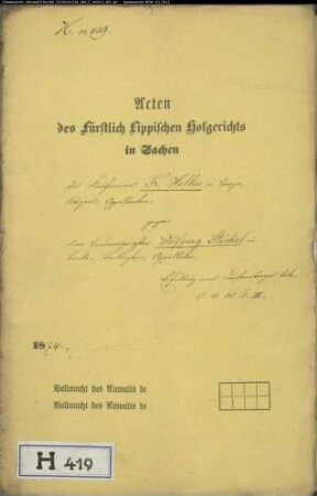 Hilker, Kaufmann in Lemgo gegen Brauereipächter Wolfgang Stöckel