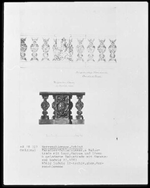 Herrenchiemsee, Schloss, Schlafzimmer, Balustrade