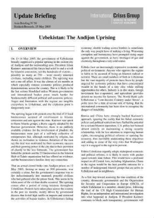 Uzbekistan: the Andijon uprising