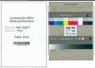 Entnazifizierung Erich Thiele , geb. 27.11.1905 (Regierungsbeamter)