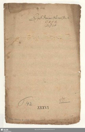 Stimmensatz [Schreiber: Adami, F.; u.a.]
