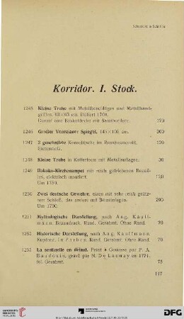 Korridor I. Stock (Nr. 1245-1438)