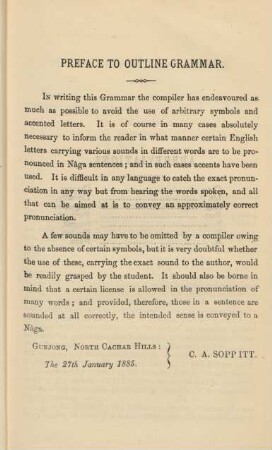 Preface to coutline grammar