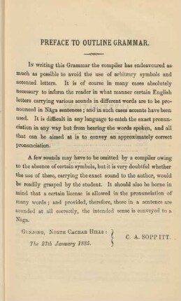 Preface to coutline grammar