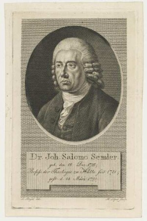 Bildnis des Joh. Salomo Semler