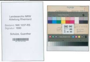Entnazifizierung Guenther Schulze , geb. 00.00.0000 ()