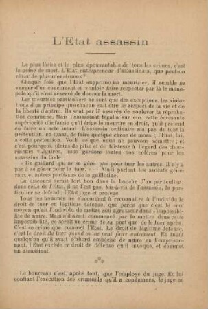 L'Etat assassin