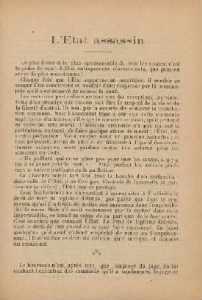 L'Etat assassin