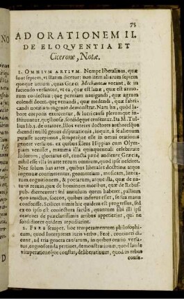 Ad Orationem II. De Eloquentia et Cicerone, Notae.