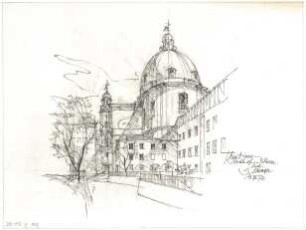 Gsaenger, Gustav; München, Theatinerstr.; Bayerisches Kultusministerium, Erweiterung - Theatinerstr. Nordhof (Perspektive)