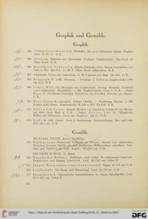 Gemälde und Graphik (Nr. 964-999)