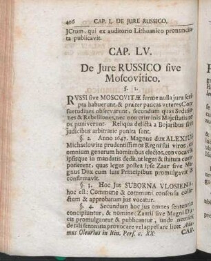 Cap. LV. De Jure Russico sive Moscovitico.
