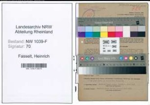 Entnazifizierung Heinrich Fasselt , geb. 05.03.1902 (Oberkommissar)