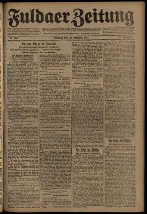 Ausgabe vom Montag, den 29. Oktober 1917.