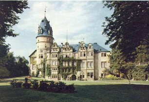 Schloss / Frontansicht. Detmold. Schlossplatz. Ansichtskarte. Papierabzug