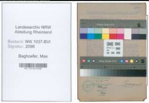 Entnazifizierung Max Baghoefer , geb. 27.06.1898 (Ingenieur)
