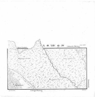Kartenblatt NO XXIV 19 20 Stand 1823 (Multiblatt 1:5000)