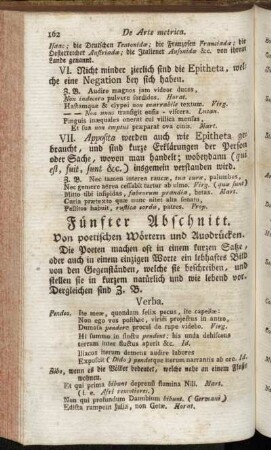 Fünfter Abschnitt. Von poetischen Wörtern und Ausdrücken