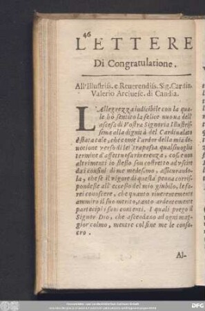 Lettere Di Congratulatione.