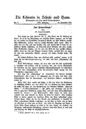 Zur Frauenfrage : (Fortsetzung)