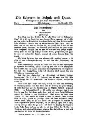 Zur Frauenfrage : (Fortsetzung)
