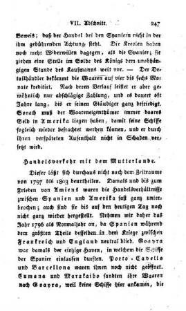 Handelsverkehr mit dem Mutterlande.