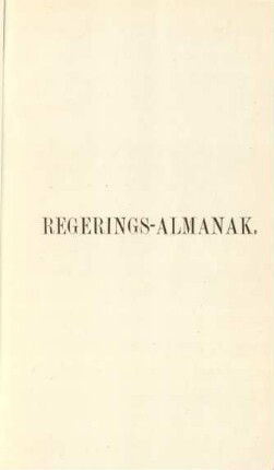 Regerings-Almanak