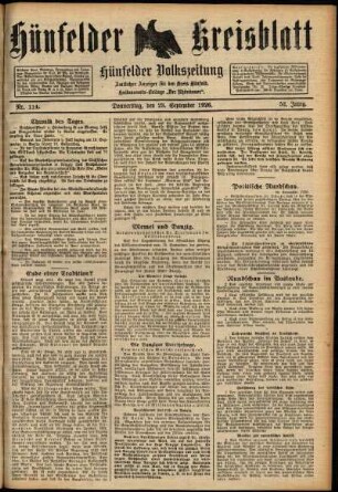 Ausgabe vom Donnerstag, den 23. September 1926.
