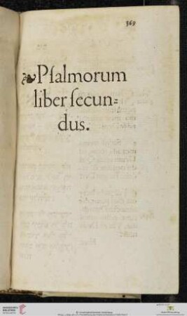 Psalmorum liber secundus