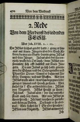 2. Rede Von dem Verdienst des leidenden Jesu.