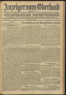 Anzeiger vom Oberland : Tageszeitung für das Oberamt Biberach und die Stadtgemeinde Biberach