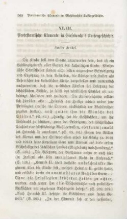 568-584 Protestantische Elemente in Giesebrecht's Kaisergeschichte : fünfter Artikel