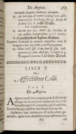 Liber II. De Affectibus Colli