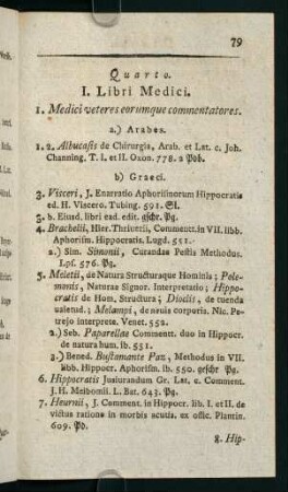 79-218, I. Libri Medici