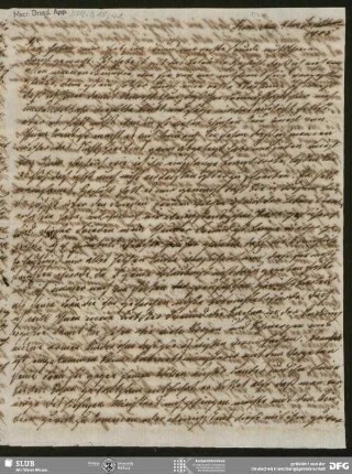 Eigenh. Brief von Sophie Bernhardi an August Wilhelm von Schlegel, Rom, 04.09.1805