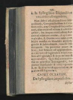 Caput Octavum. De Syllogismo Imperfecto.