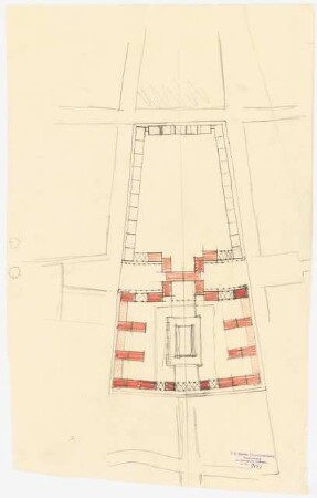 Altstadtsanierung, Berlin: Lageplan 1:1000 (Alternative zu Inv.Nr. 9146)