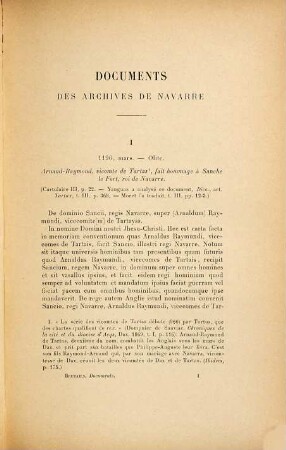 Documents des archives de la Chambre des Comptes de Navarre : 1196 - 1384