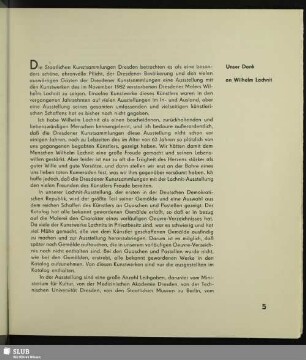 Unser Dank an Wilhelm Lachnit