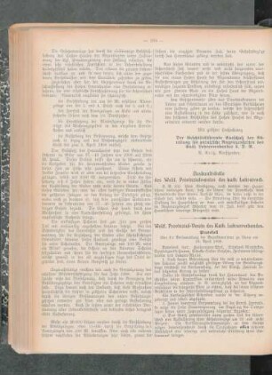 Auskunftsstelle des Westf. Provinzialvereins des kath. Lehrerverb.