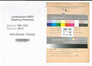 Entnazifizierung Therese Wink-Runkel , geb. 09.12.1911 (Hebamme)