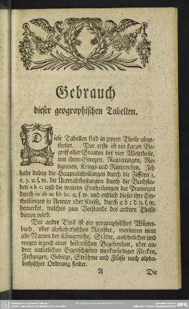Gebrauch dieser geographischen Tabellen