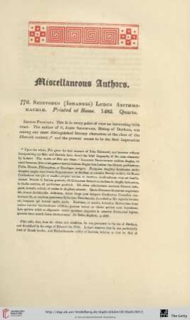 Miscellaneous Authors continued