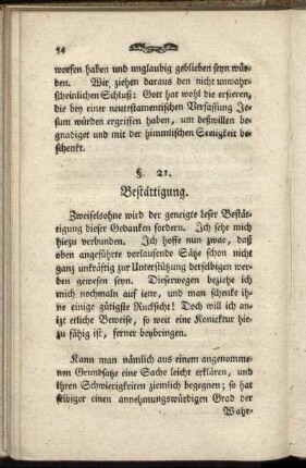 §. 21. Bestättigung. - §. 25. Schluß.
