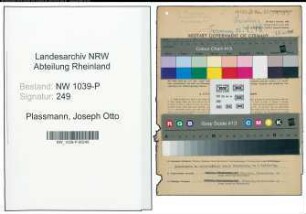Entnazifizierung Joseph Otto Plassmann , geb. 12.06.1895 (Schriftsteller)