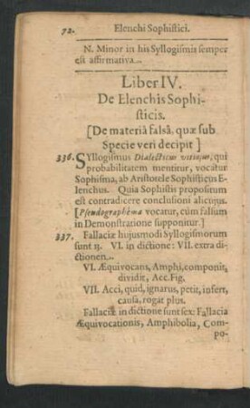 Liber VI. De Elenchis Sophisticis.