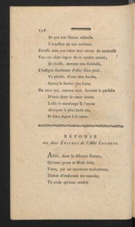 Réponse aux deux Épitres de l'Abbé Courtin.