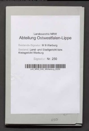 Taxation des Gutes Hardehausen
