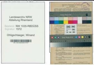 Entnazifizierung Winand Ohligschlaeger , geb. 09.01.1891 (Heilgehilfe)